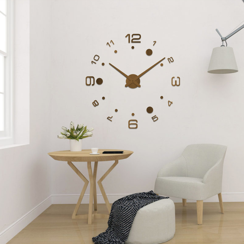 diy large-sized creative wall clocks, wall clock mirror, wall clock mirror wall stickers, wall stickers, acrylic in stock Application Scenario