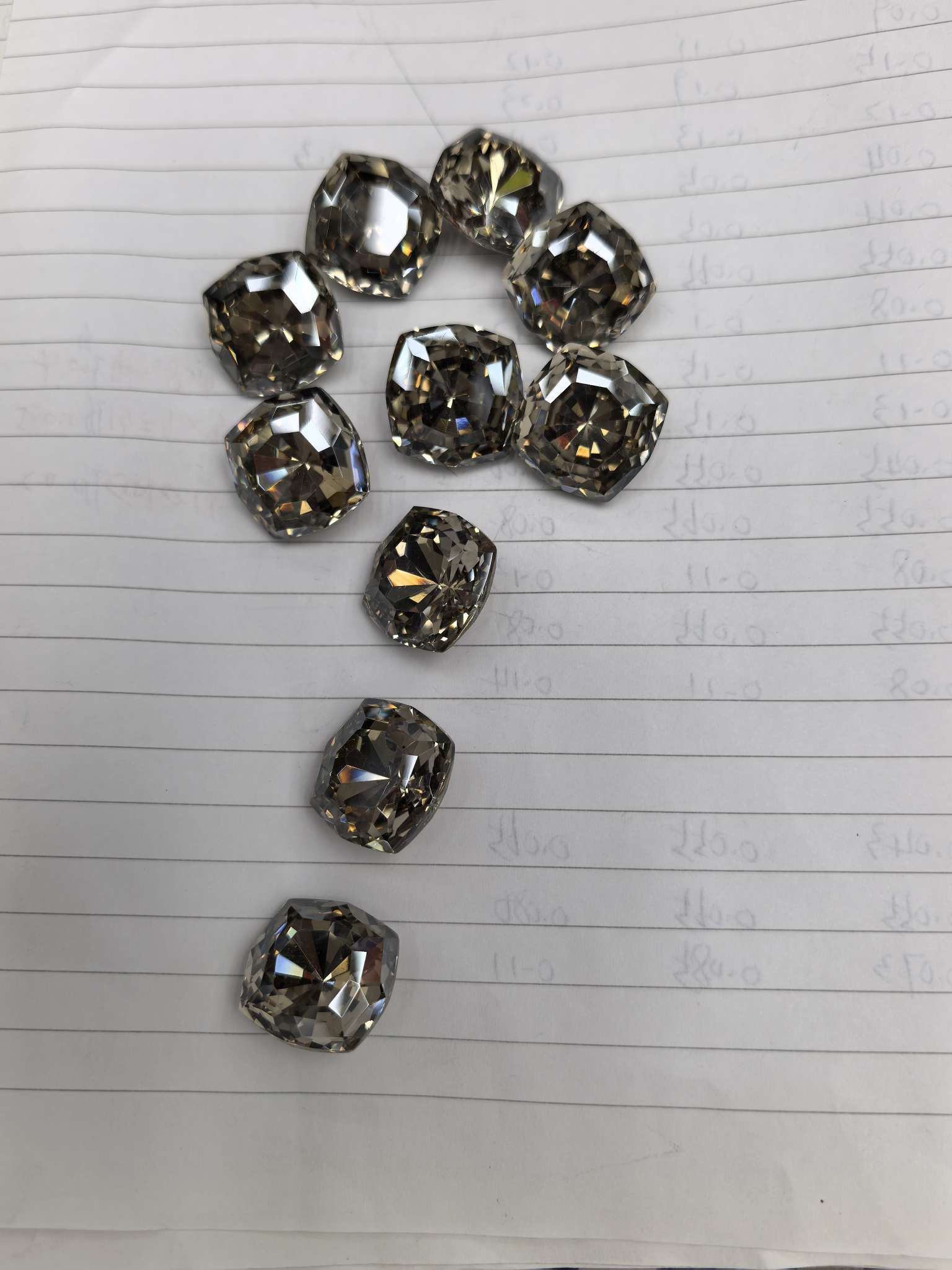 Jinli Crystal 14*14 New Heart-shaped Transparent Grey 018 detail image 3