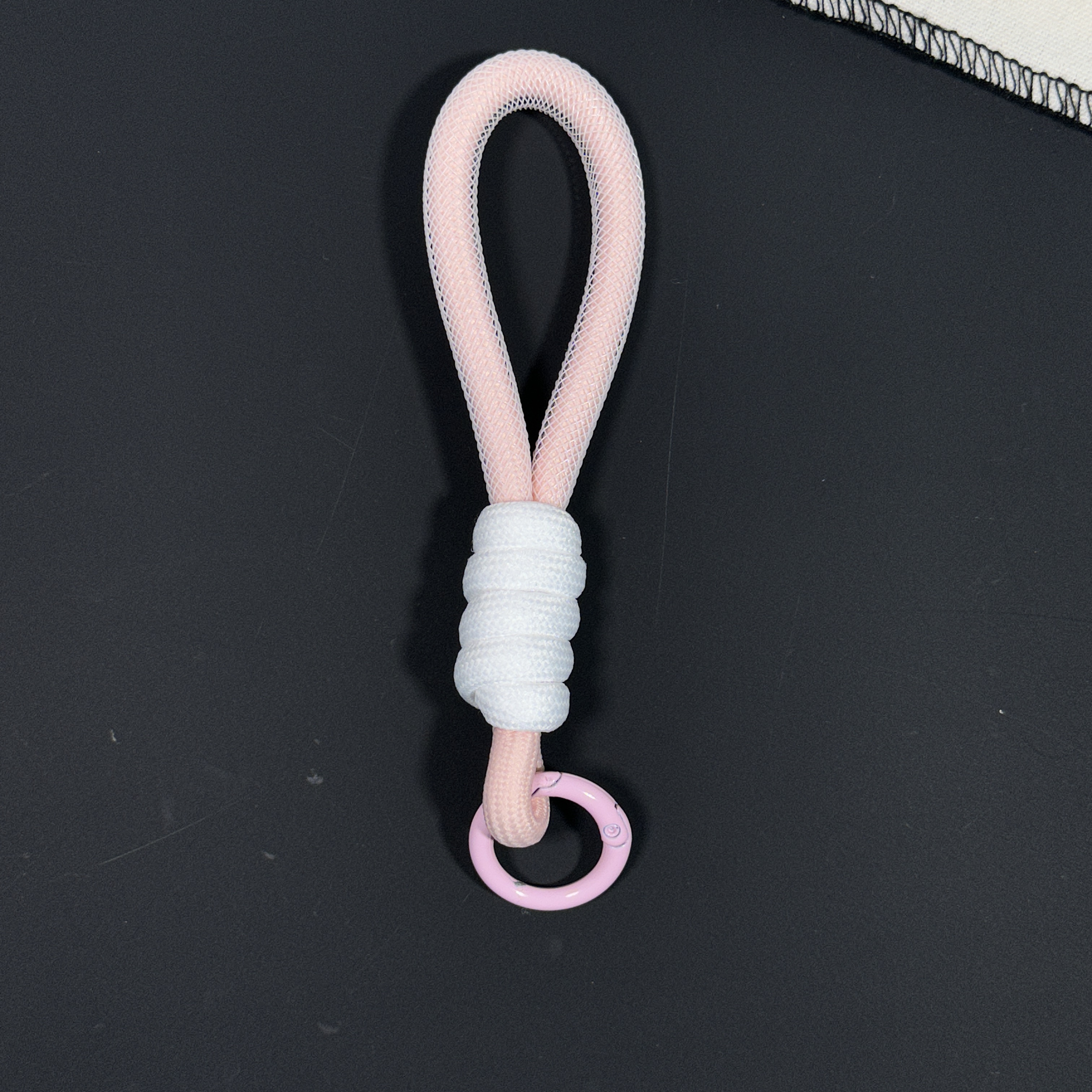 新国潮马卡龙INS风创意拼色打结防丢手机钥匙扣绳编织挂绳包挂件详情23