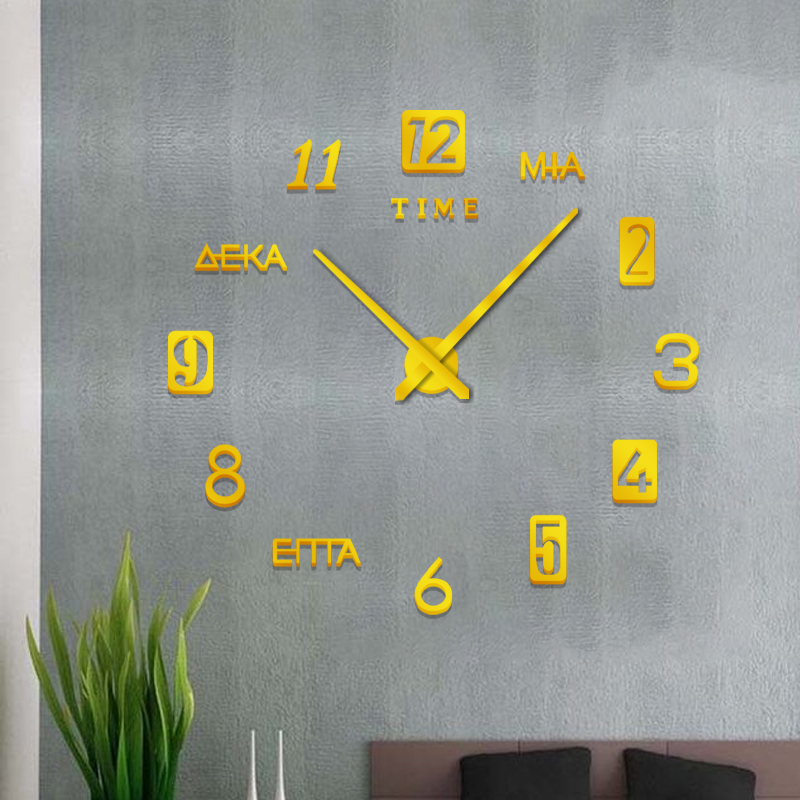 Creative living room clock, Amazon simple Nordic wall clock, European and American large DIY wall sticker clock, 3Dclock details Picture