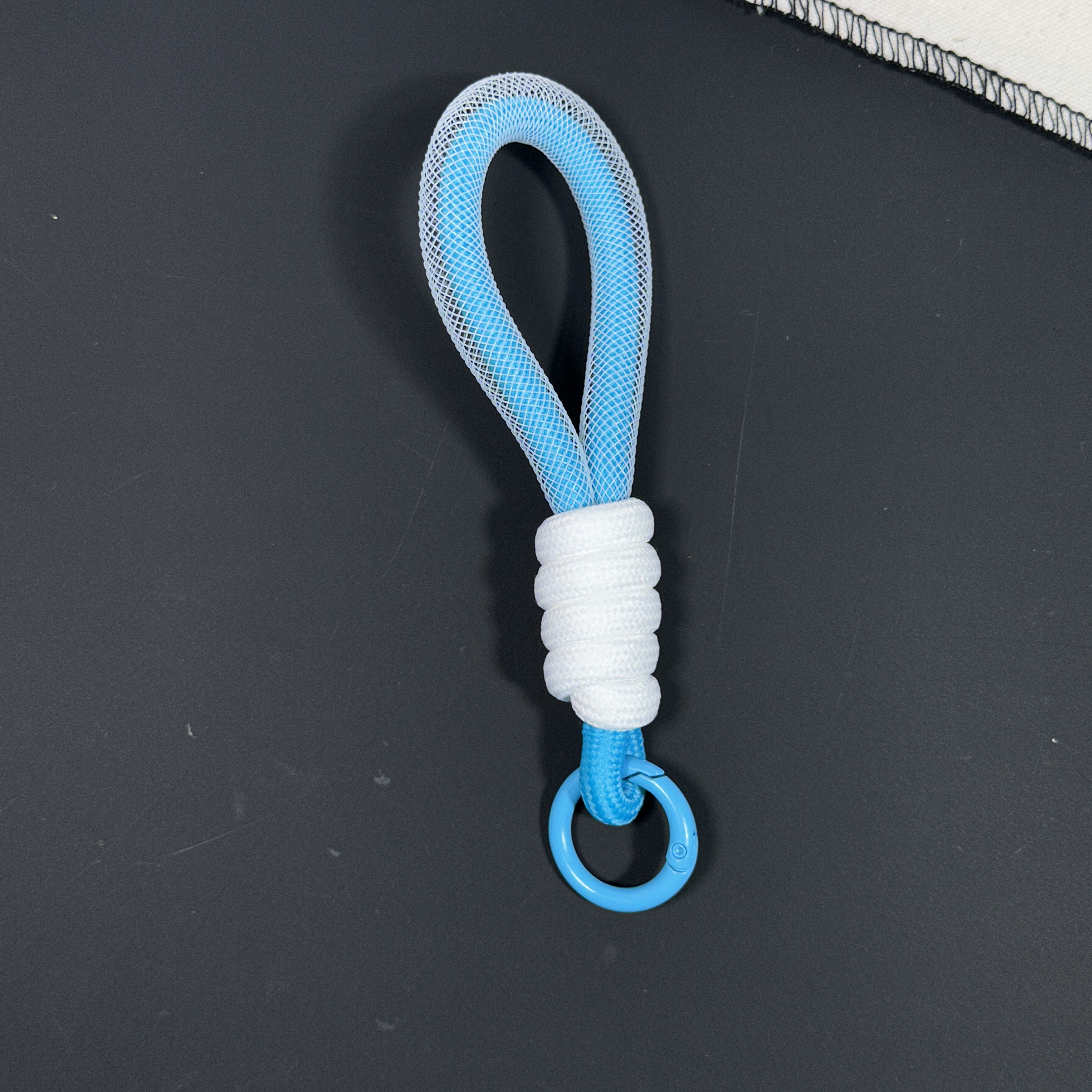 新国潮马卡龙INS风创意拼色打结防丢手机钥匙扣绳编织挂绳包挂件详情26