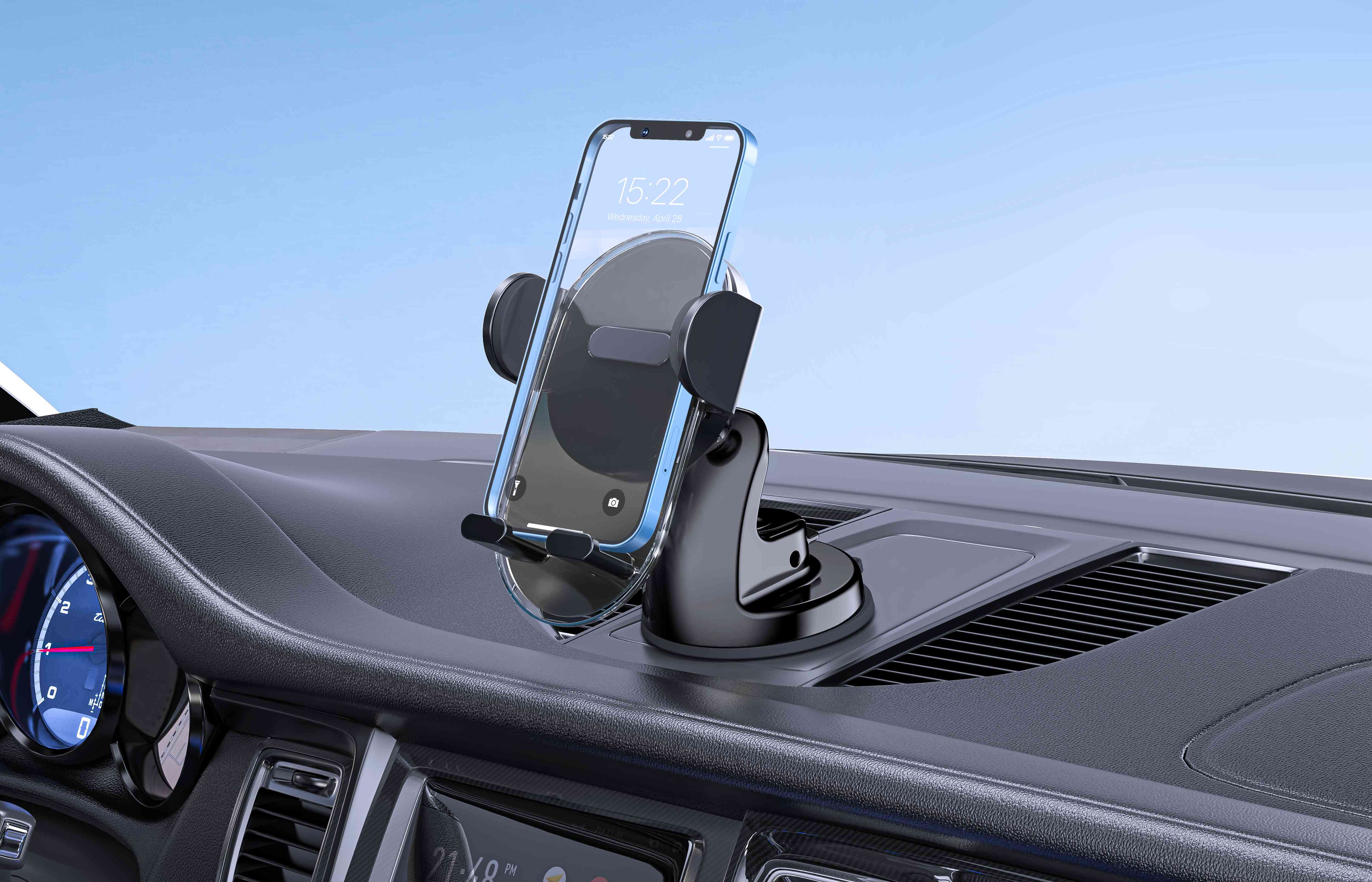 EZRA车载导航手机支架汽车防滑多功能充电架 HL111 车载手机支架