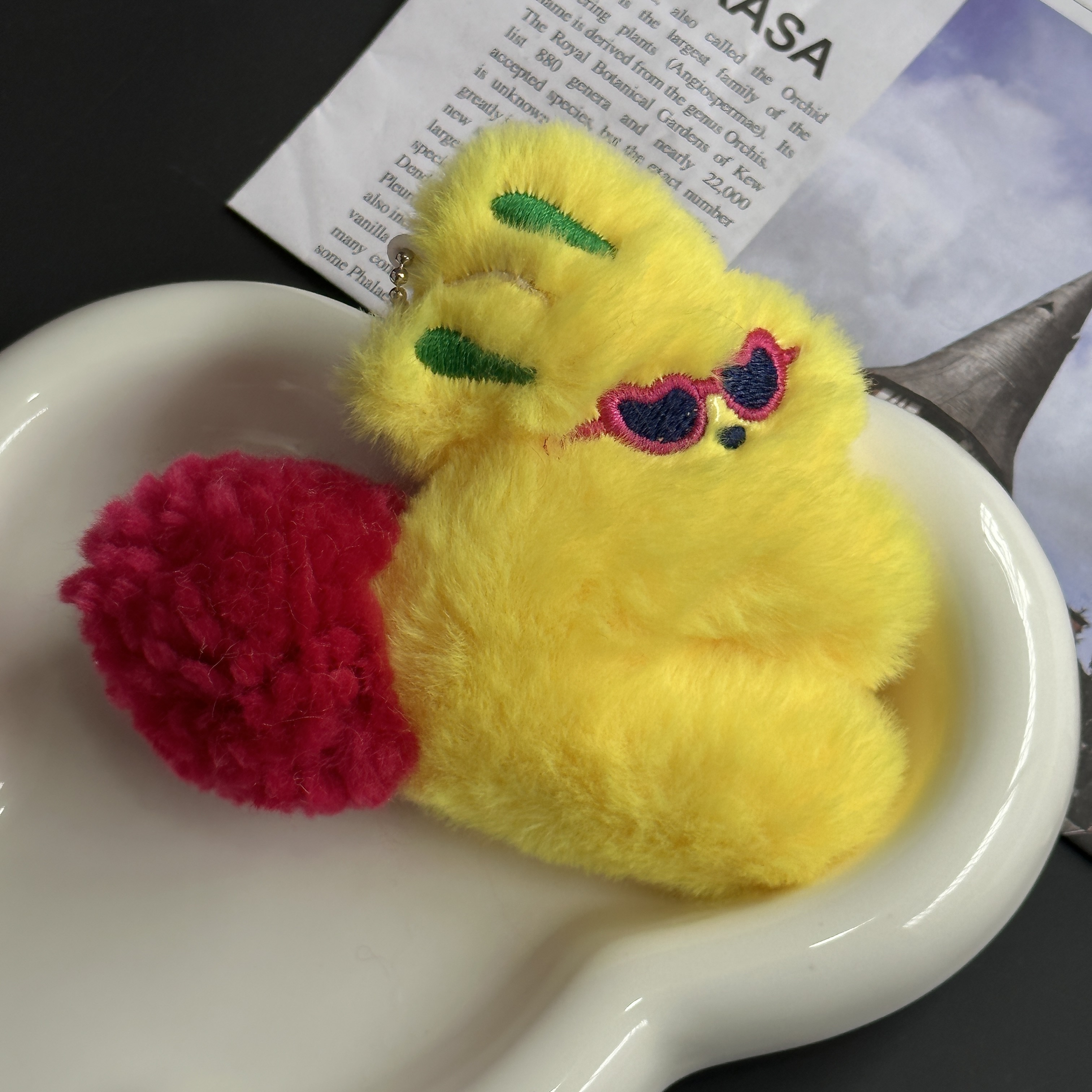 可爱毛绒墨镜兔兔miu系包挂挂件高颜值ins风钥匙扣挂饰配饰配件详情17