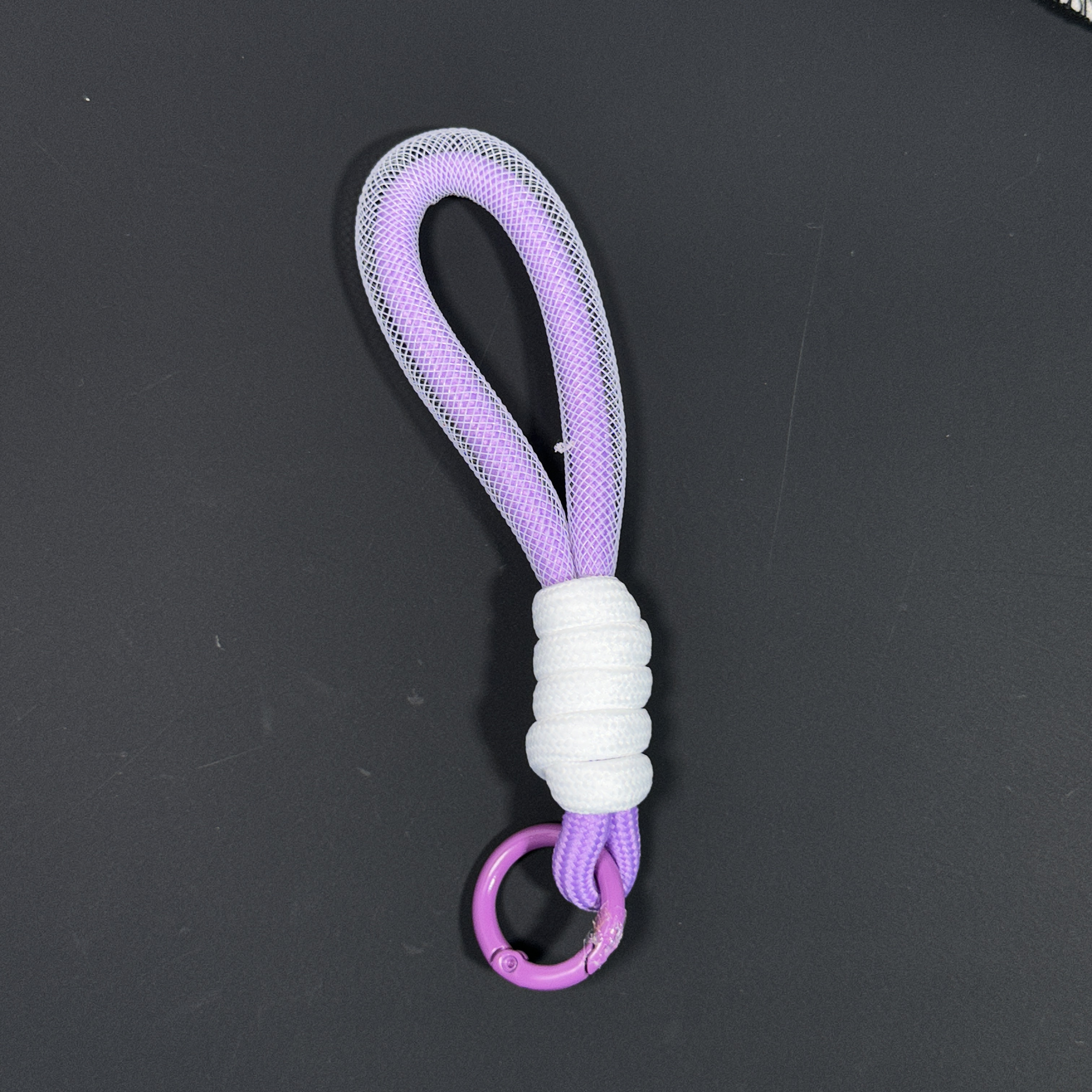 新国潮马卡龙INS风创意拼色打结防丢手机钥匙扣绳编织挂绳包挂件详情25