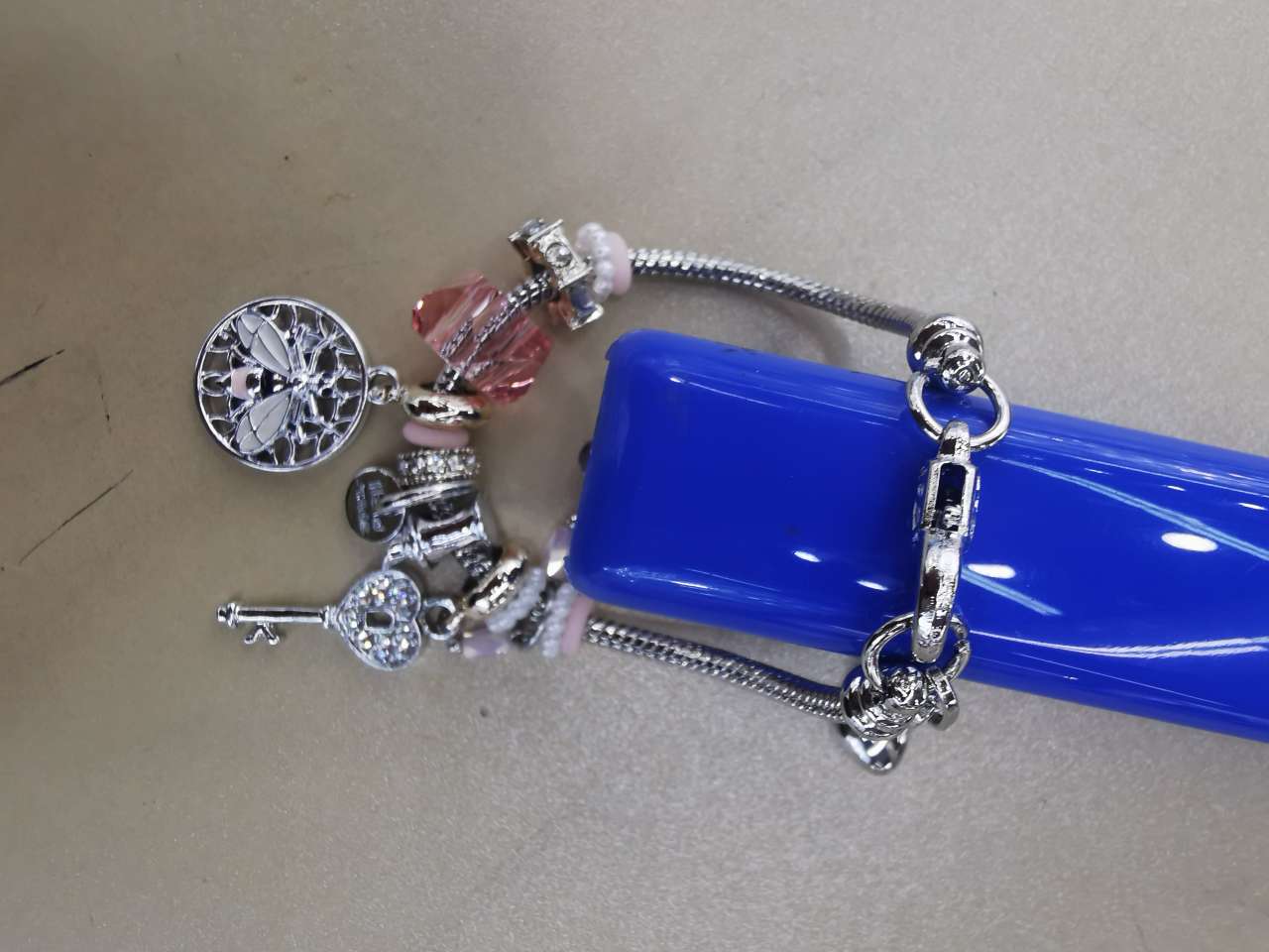 沙金银手镯和田玉镯 高档饰品手饰 玉石手镯 精致手镯 时尚潮流首饰 玉石饰品手镯细节图