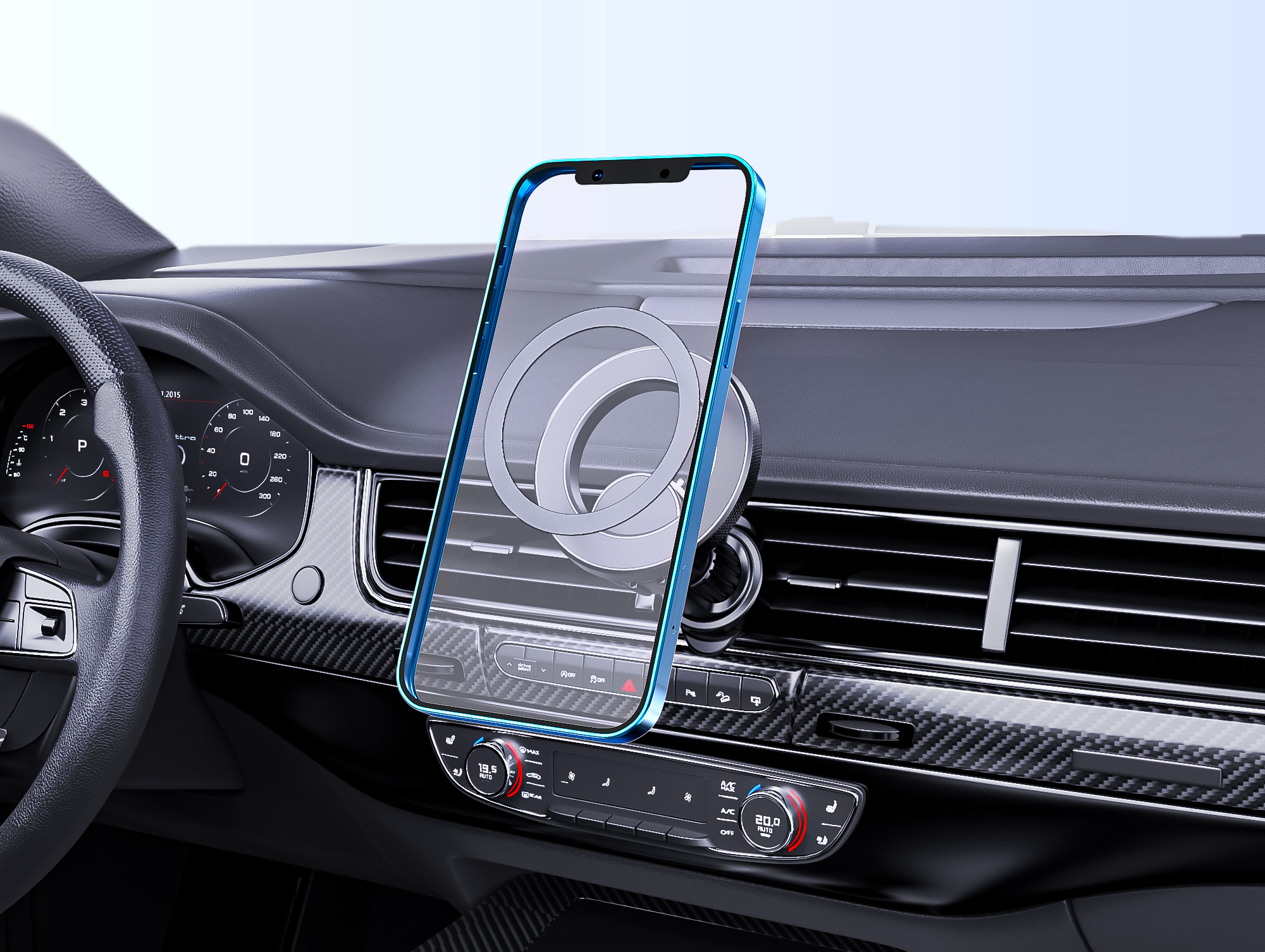 HL105车载手机支架 稳固防抖简约设计产品图