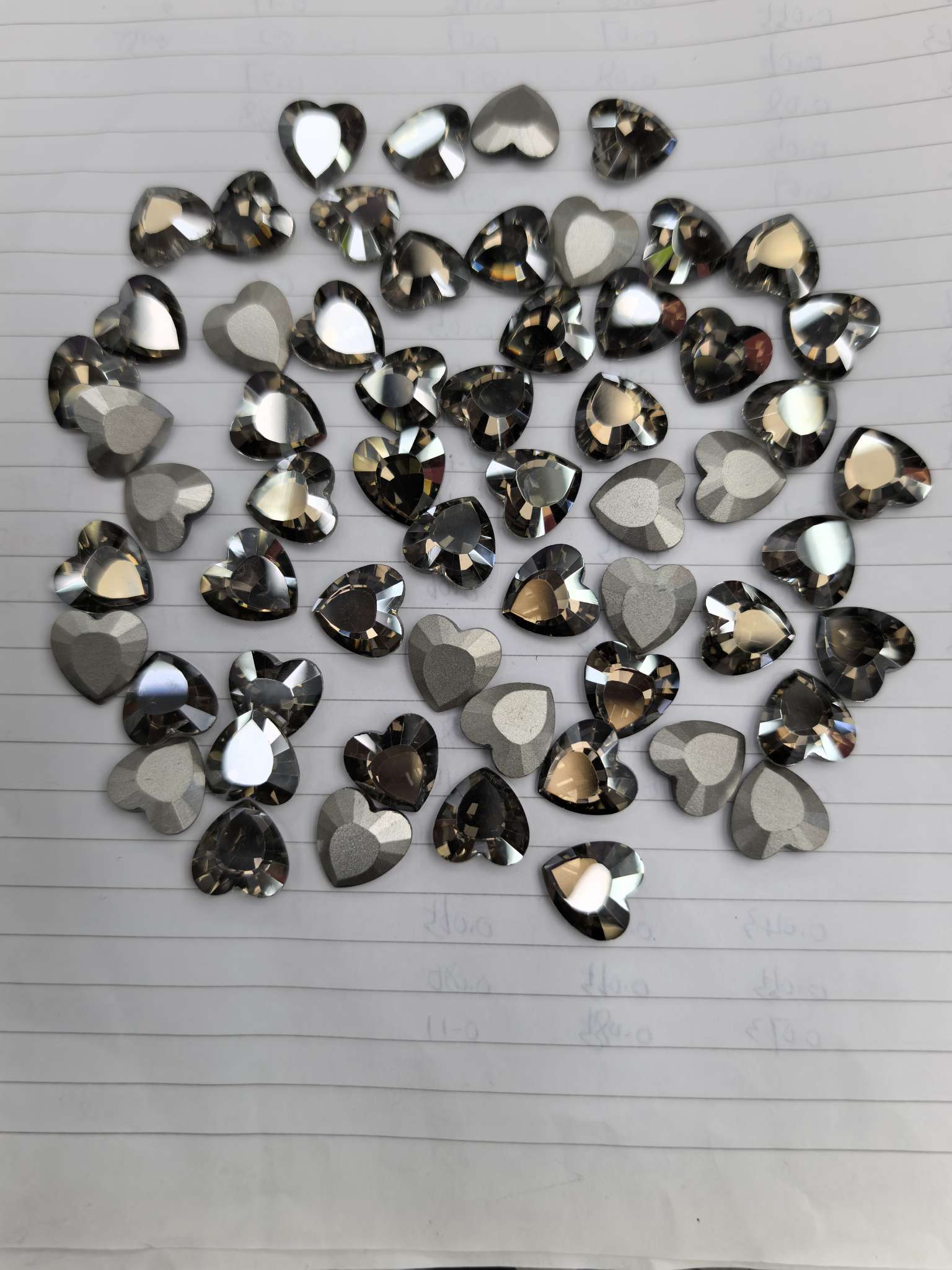 Jinli Crystal 14*14 New Heart-shaped Transparent Grey 018 detail image 2