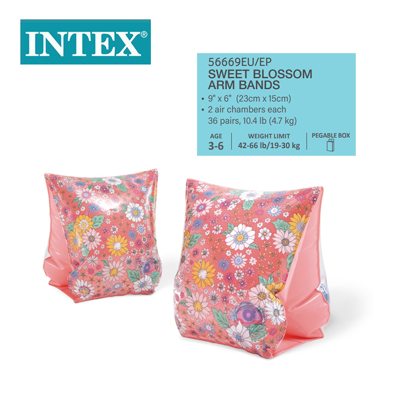 Wholesale of INTEX56669 new Champagne chrysanthemum arm ring, children's anti-choking inflatable float ring swimming AIDS details Picture