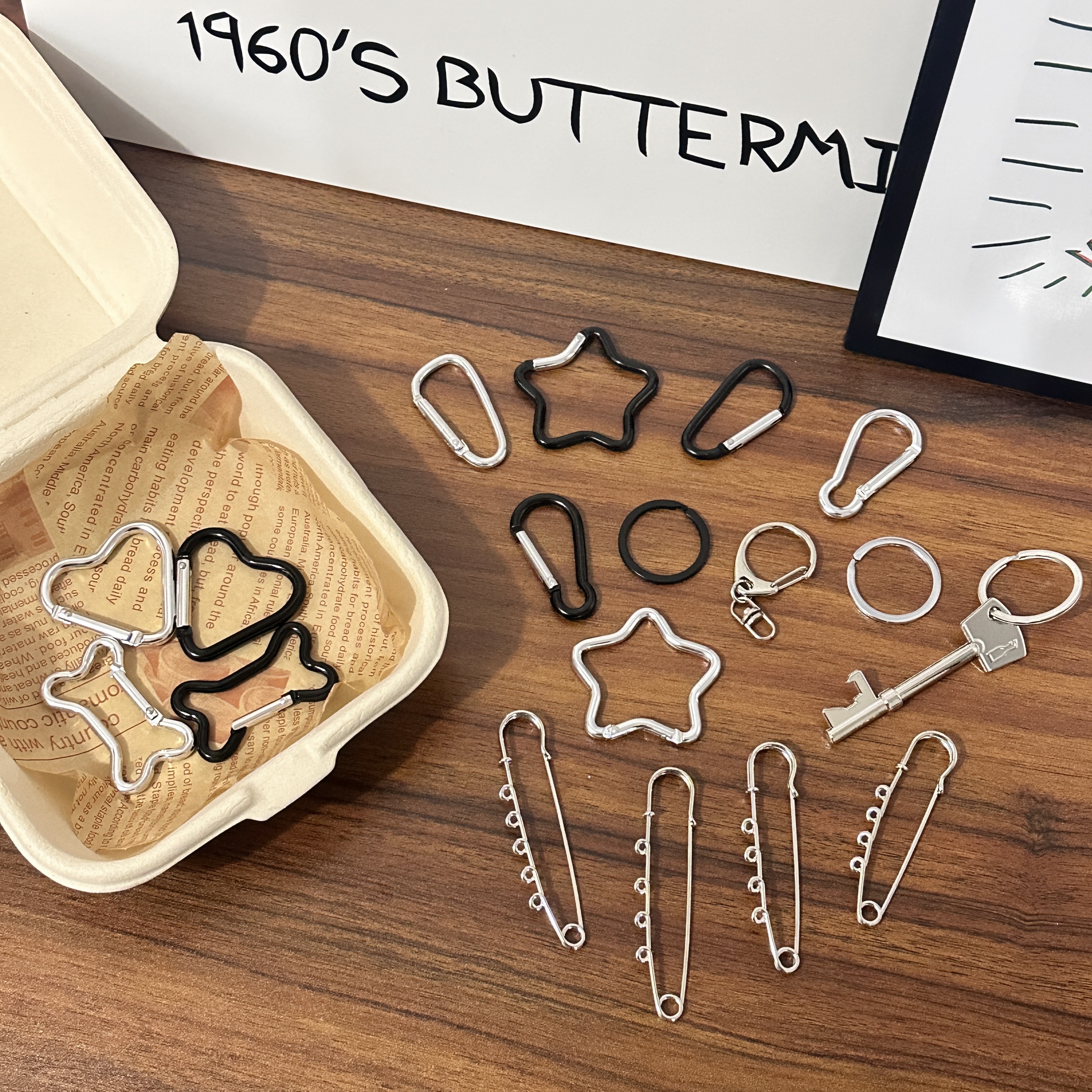 铝合金登山扣合集弹簧钩子个性金属钥匙扣圈挂镀环大别针饰品配件