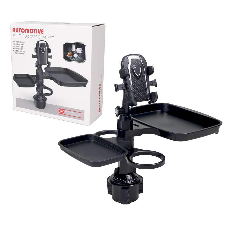 车载手机支架托盘餐盘多功能置物小餐桌 车用饮料咖啡汉堡水杯架 详情图7