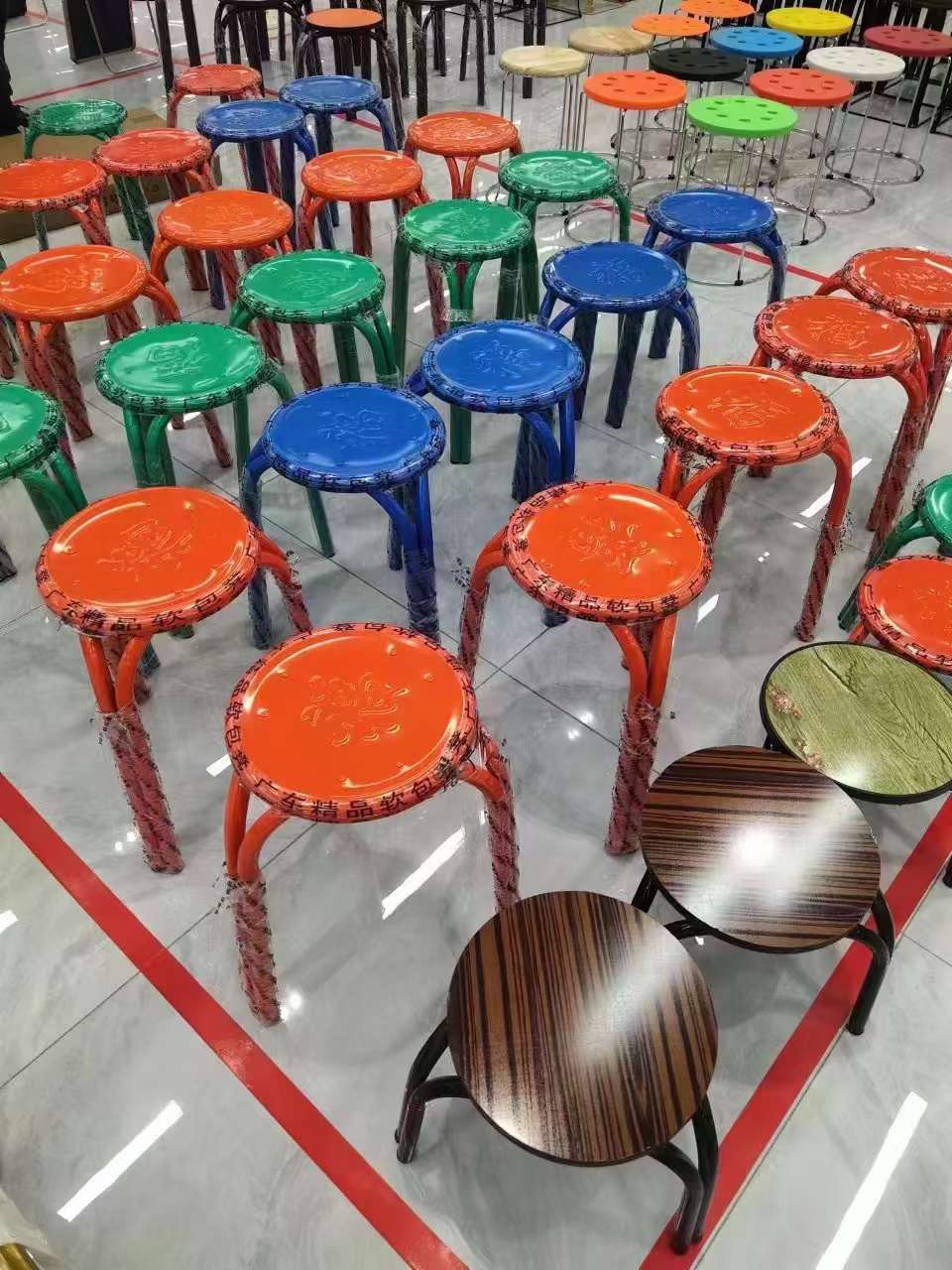 Leather stool details Picture