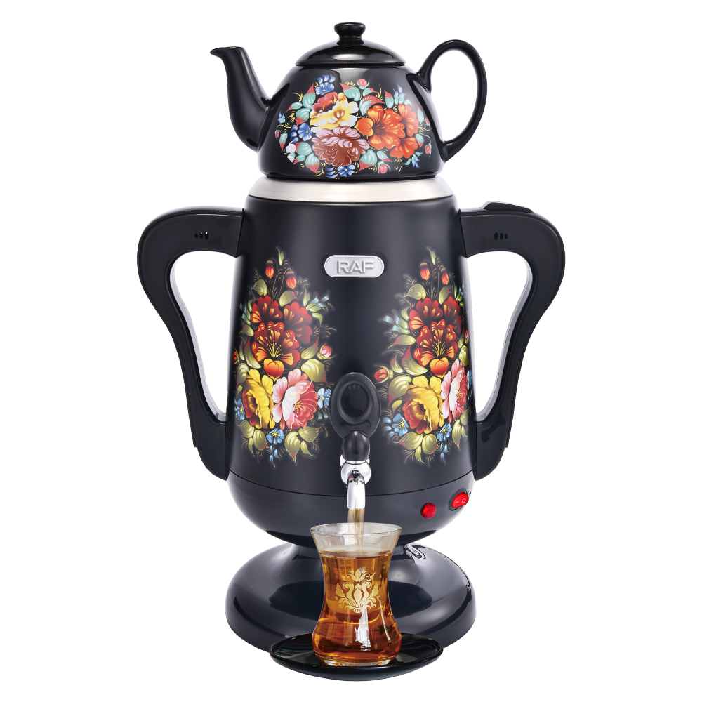 RAF European standard household double-layer stainless steel hot water kettle, Turkish mother and child kettle, large-capacity long-spout electric kettle with switch Specification image