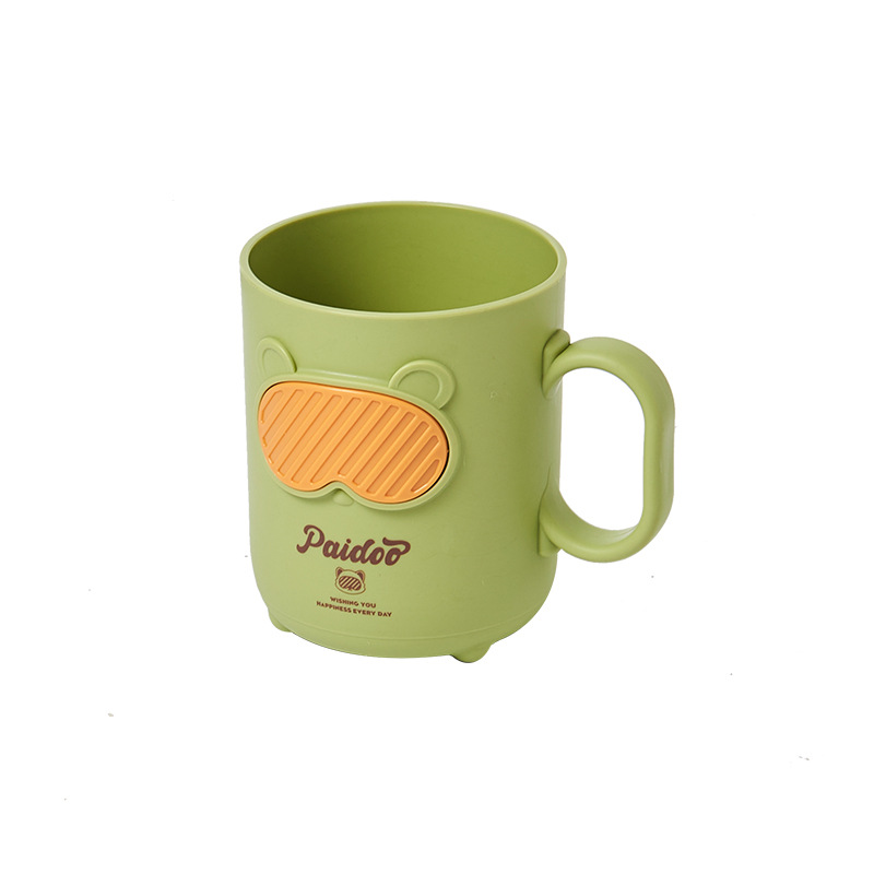 C97-5100 Creative Plastic Glasses, Bear Mouthwash Cup, Cute Washbasin Cup, Girl Brushing Cup, Household Water cup, Toothache Basin Application Scenario