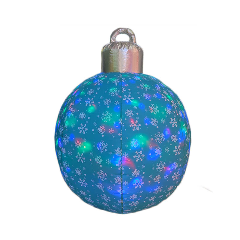 Factory direct sales, just in time for Christmas inflatable 1.2M blue snowflake flash balls wholesale Item Picture