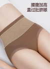 New black and gold waistline high-waisted underwear for women, lightweight shaping, slimming, skin-friendly, breathable, large-bottle-hugging women's underwear details Picture