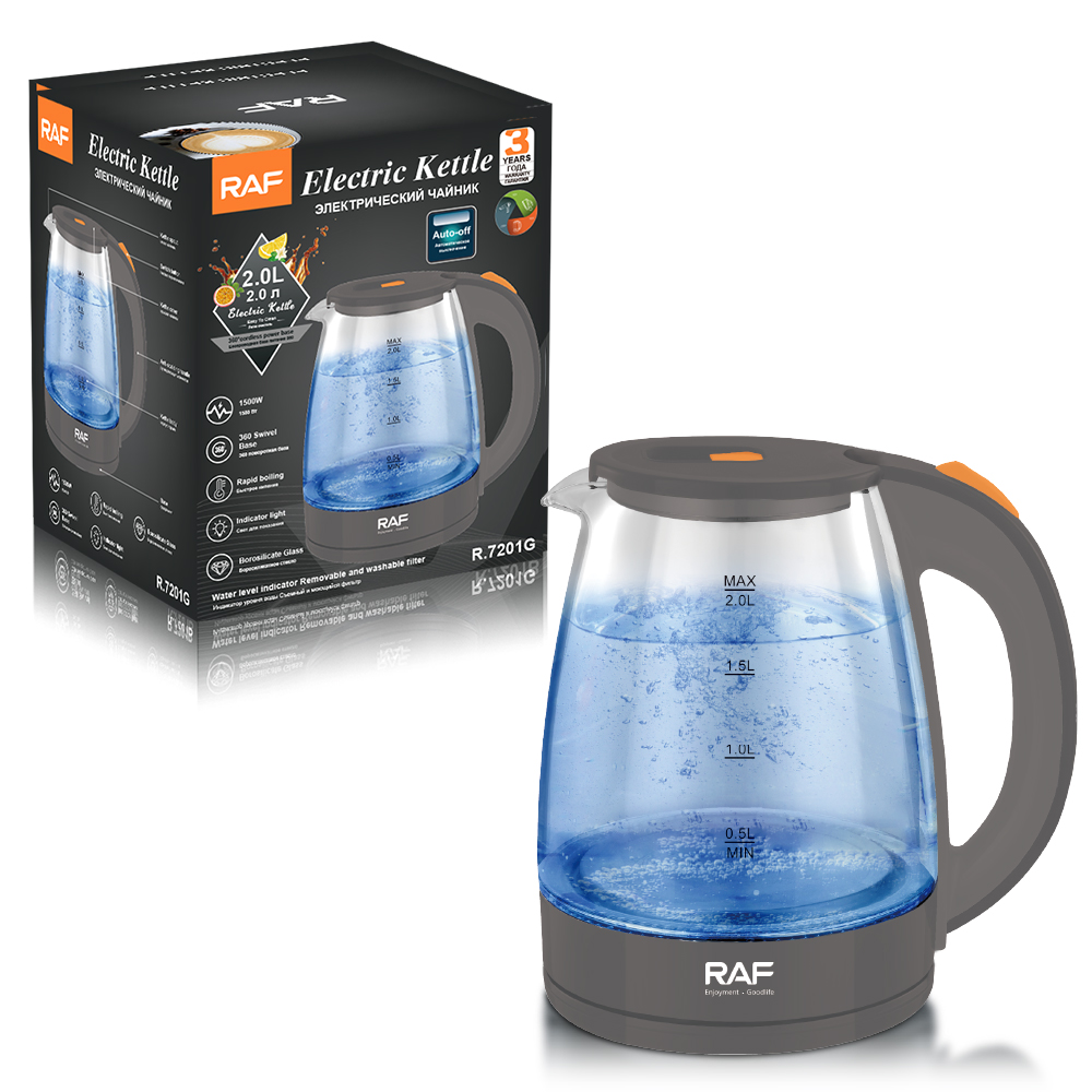 RAF European and American cross-border visible high borosilicate glass kettle, automatic power-off boiling kettle, electric kettle, high power 2L Application Scenario