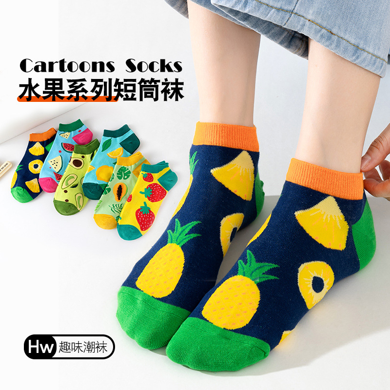 New original ship socks, men's sweat-absorbing and odor-proof spring and summer ship socks, cross-border short socks, men's trendy couple, summer men's and women's short socks details Picture