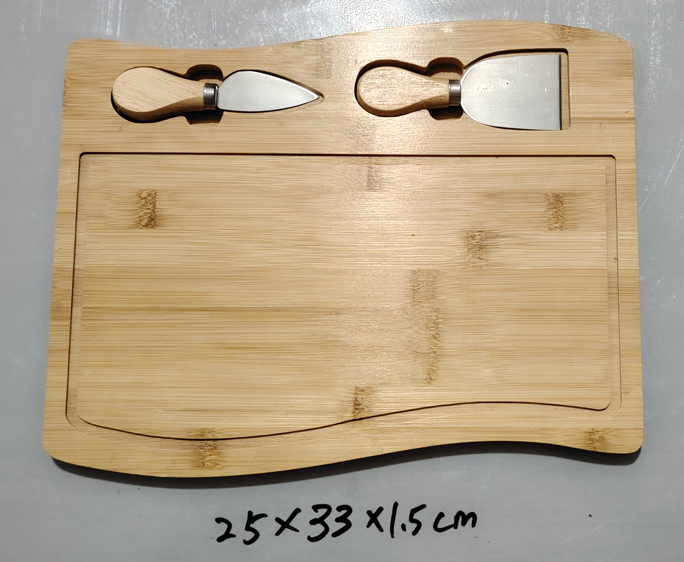 套装切割盘欧式奶酪芝士板刀叉竹木平压 22*22*1.5cm盘子详情9