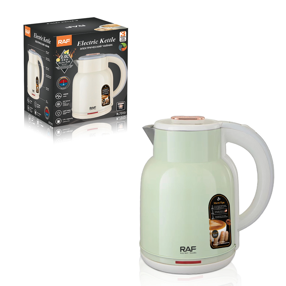 RAF European standard cross-border electric kettle, household high-power insulated kettle, 2L automatic power-off large-capacity kettle details Picture