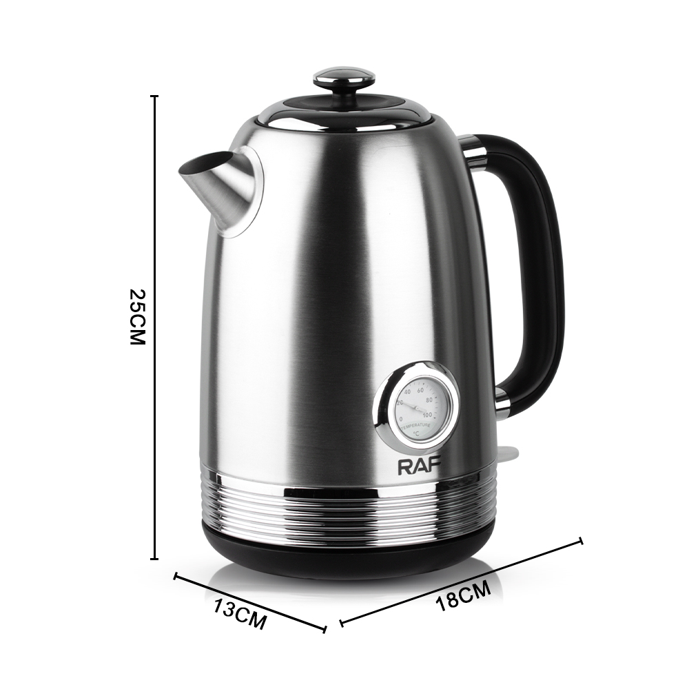 RAF European standard cross-border electric kettle, stainless steel kettle, automatic power-off, 1.7L Specification image