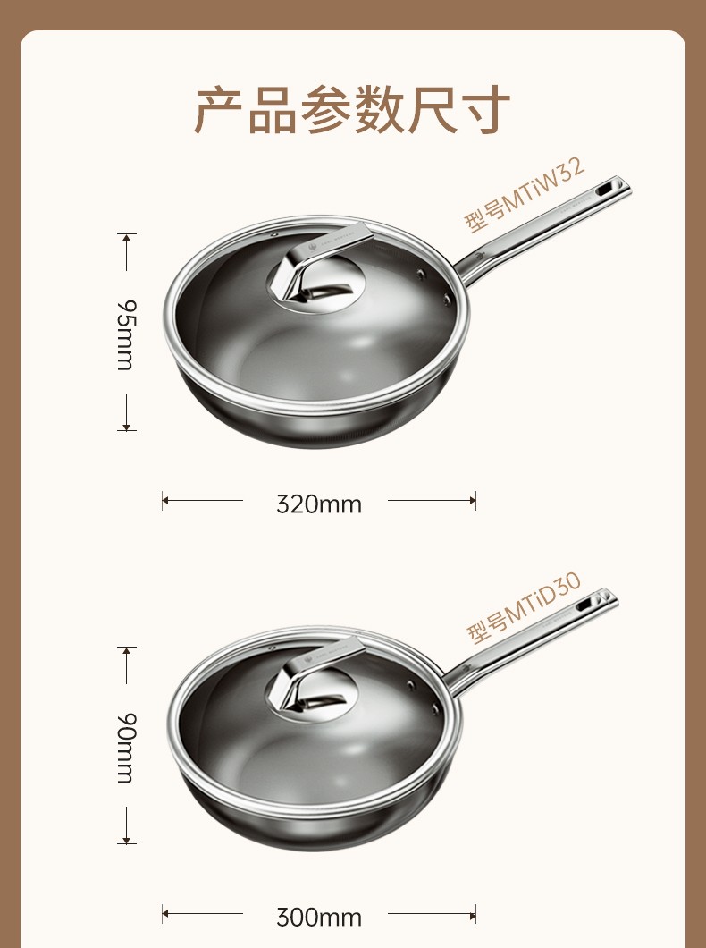 德国三头鹰纯钛煎锅多功能家用炒菜锅不粘锅无涂层钛锅电磁炉通用详情10