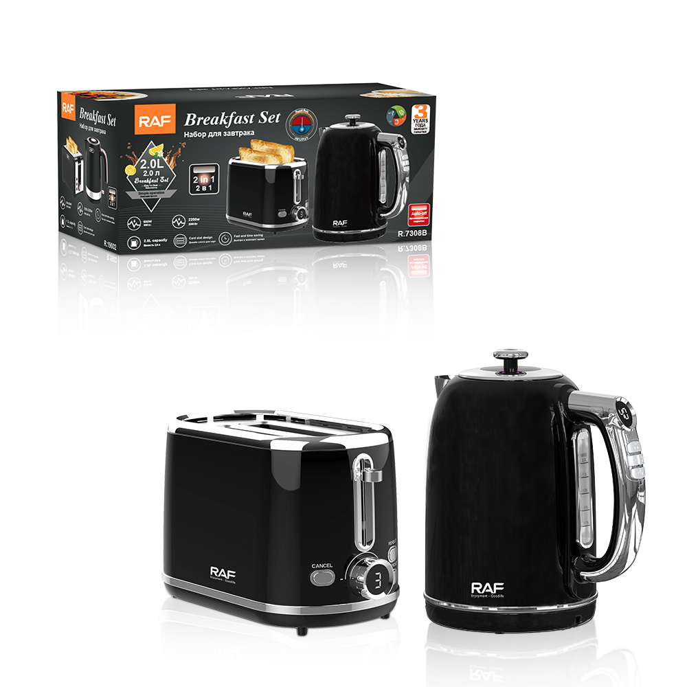 RAF European standard cross-border water bottle toaster set, household double-decker charter breakfast machine and 2L household water bottle details Picture
