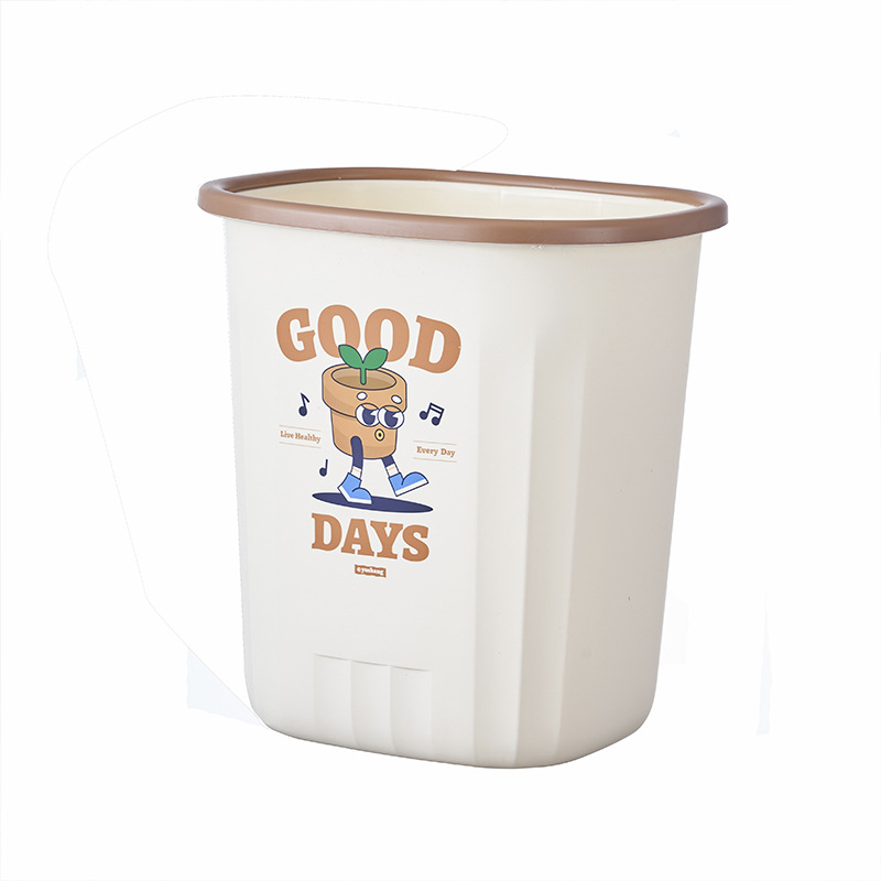 Y19-YN-544 large pressure ring trash can plastic sanitary bucket, back-to-school season home living room bathroom trash can without lid, high appearance level Application Scenario