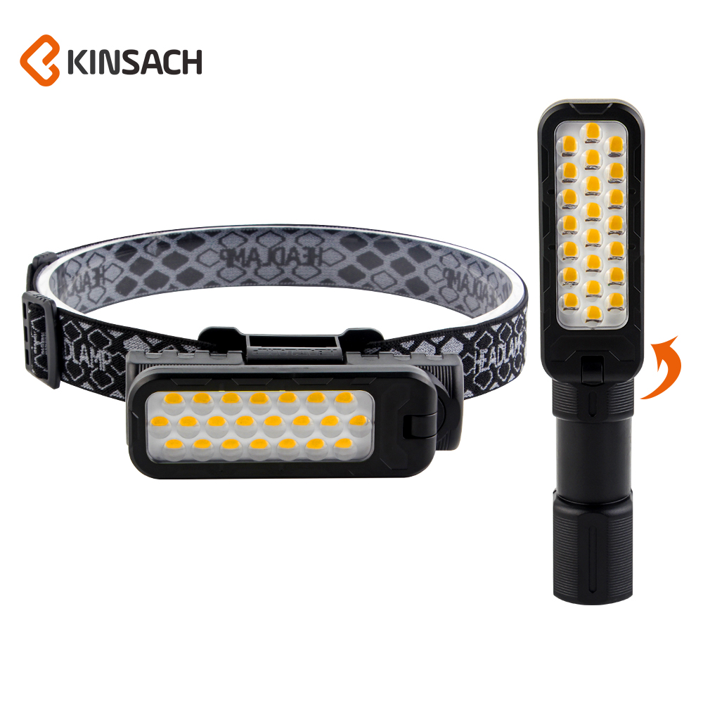 KINSACH星之源塑料TYPE-C充电带磁吸头灯 LED
