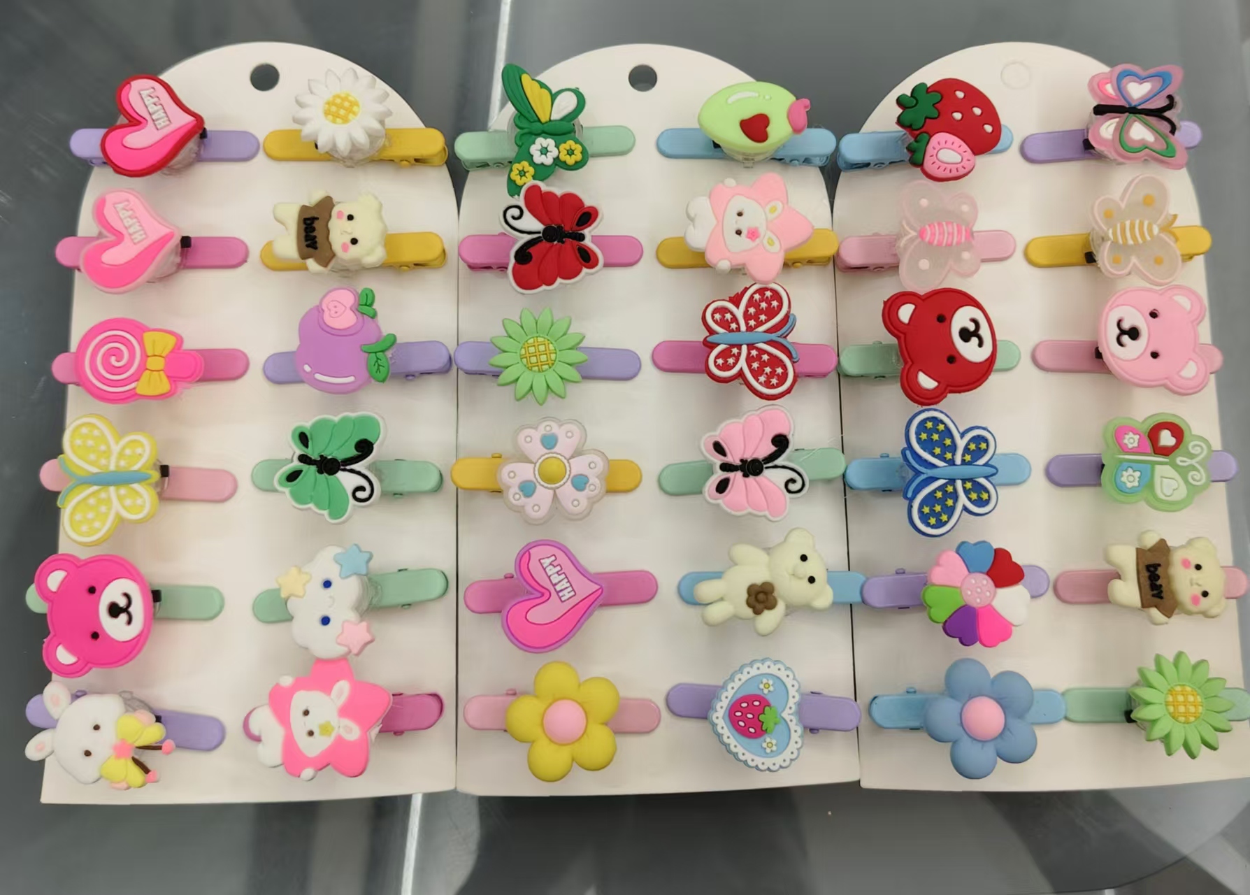 儿童发光发夹卡通软胶发夹闪光发扣厂家直销发夹圣诞软胶详情3