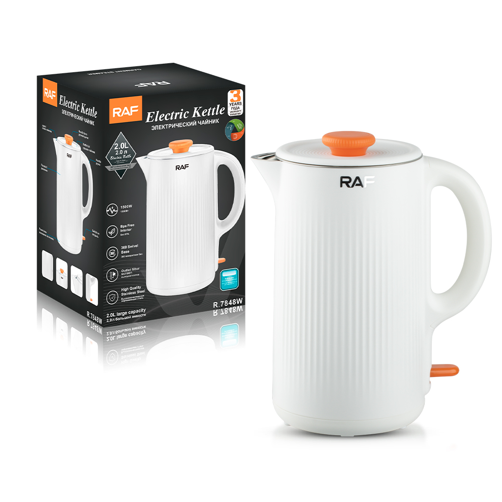 RAF Cross-border European standard new electric kettle, household quick water boiling, food-grade stainless steel kettle 2L pic 5