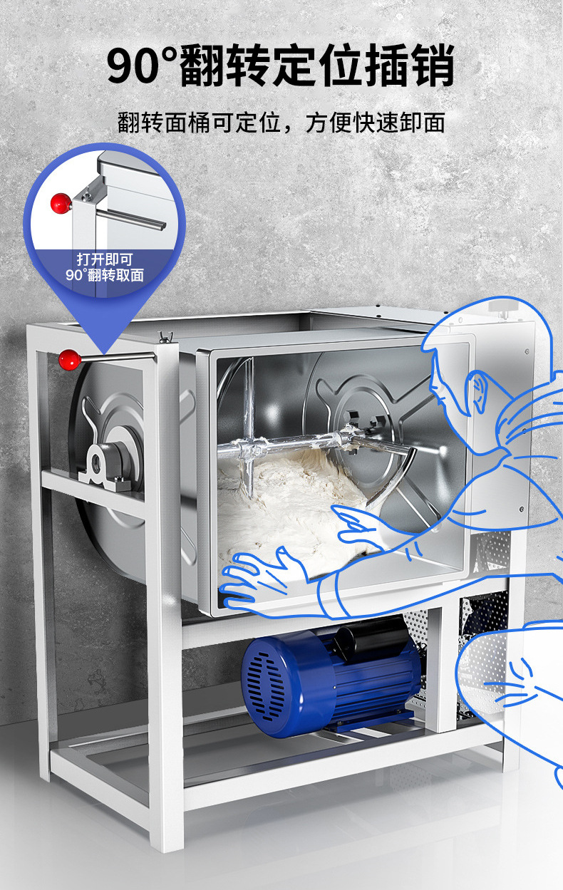Commercial dough mixer 25, 15, 10, 5 kilograms fully automatic dough kneading machine, chef electric stainless steel chef machine pic 5