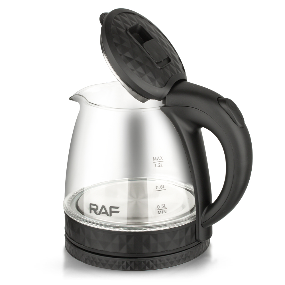 RAF European standard glass electric kettle, household electric kettle, automatic power-off kettle, health care kettle Specification drawing