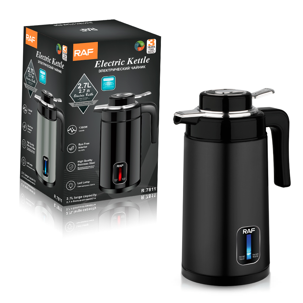 RAF European standard cross-border electric kettle, household food-grade stainless steel electric kettle, automatic power-off and heat preservation details Picture