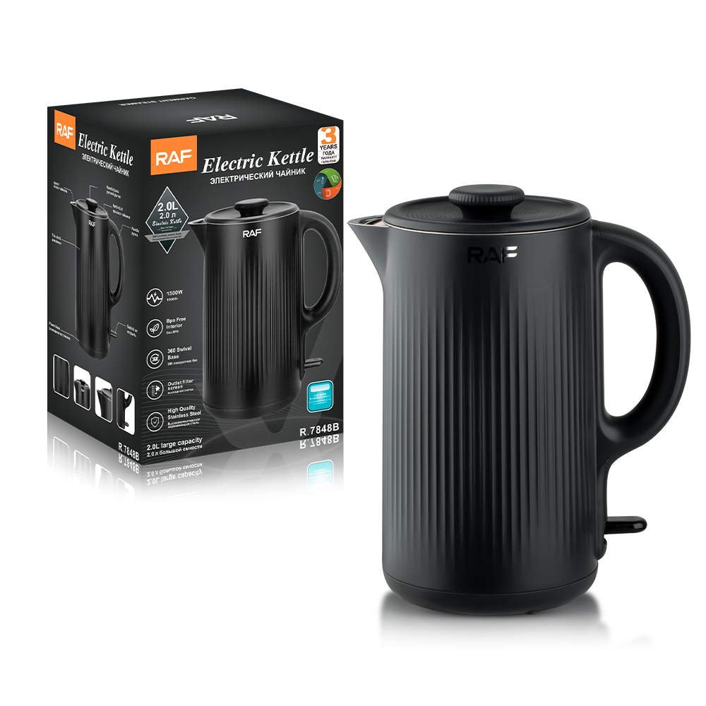 RAF Cross-border European standard new electric kettle, household quick water boiling, food-grade stainless steel kettle 2L pic 6