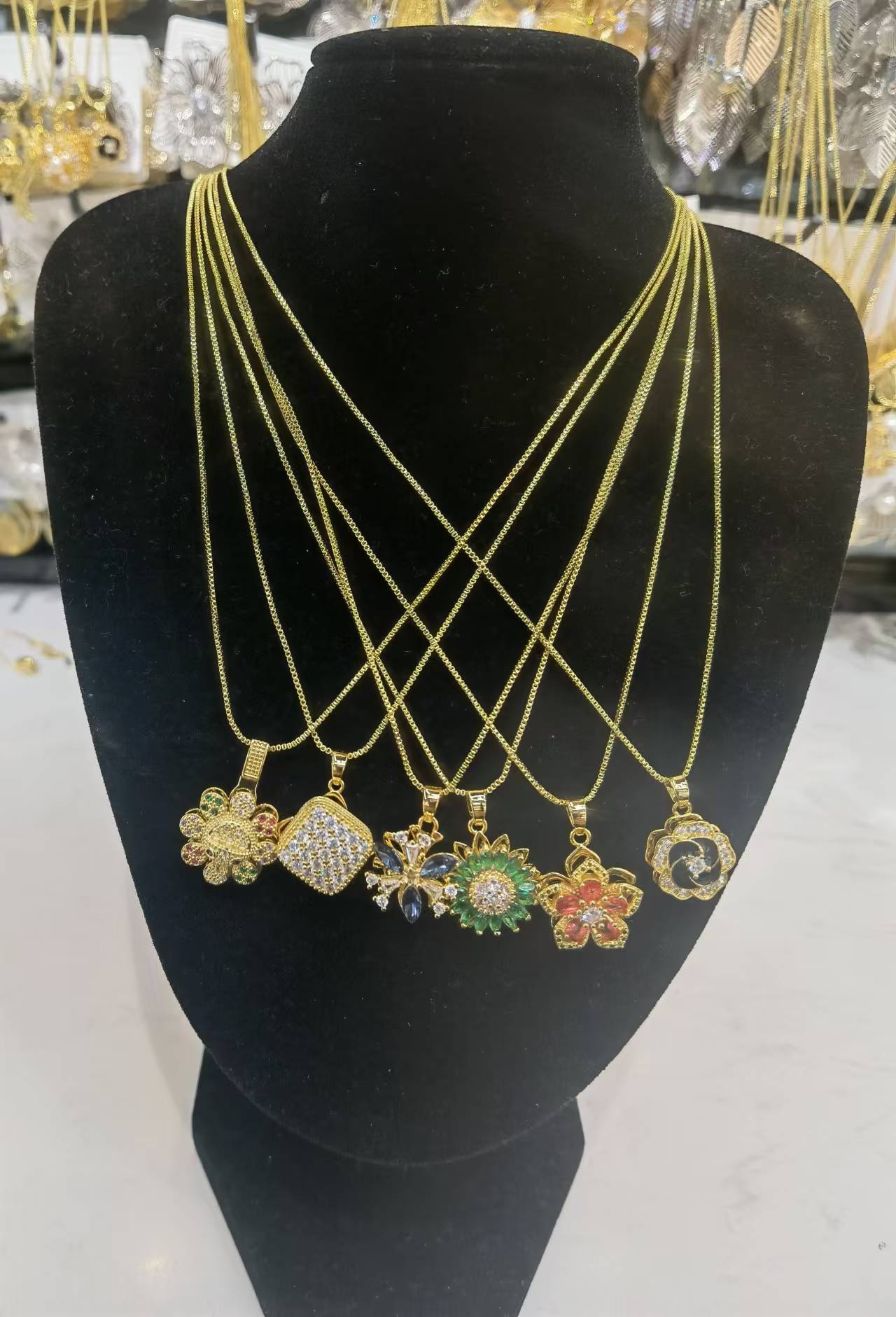 项链/珍珠项链/珍珠/银饰/钛钢链项链细节图