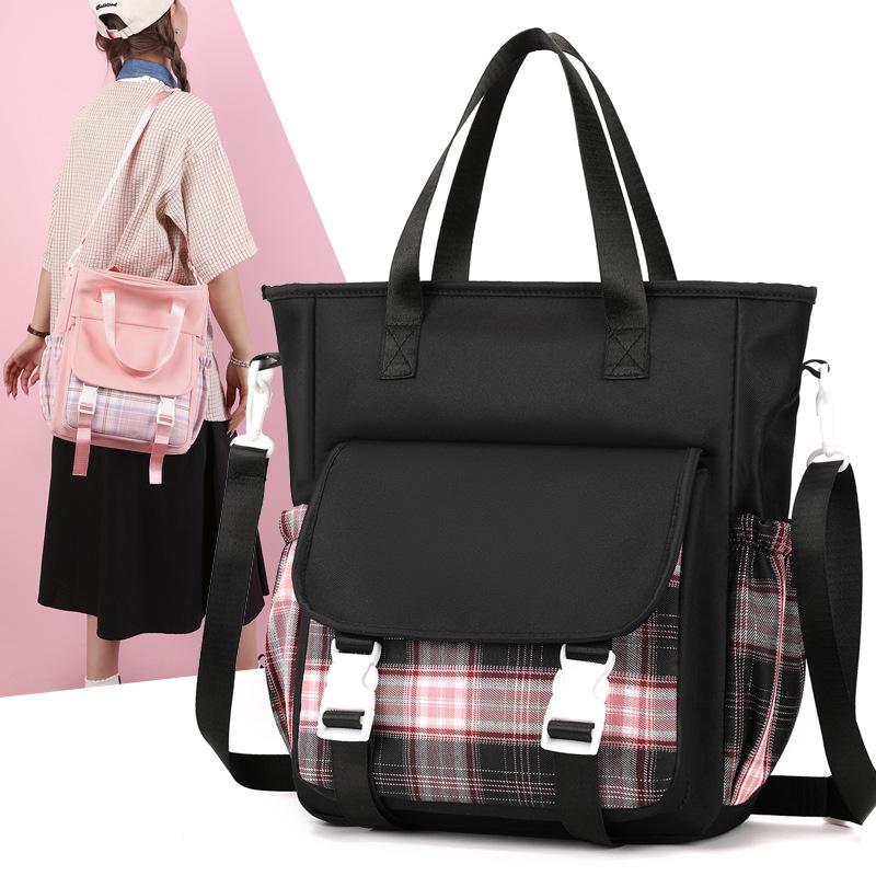 cartoon handbag girl large capacity shoulder bag junior high school good-looking tuition bag primary school student messenger bag