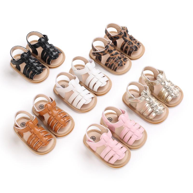 summer 0-1 year old baby sandals 3-6-12 baby soft-soled shoes