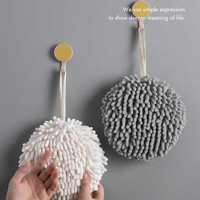 creative chenille towel hanging thickened super absorbent bathroom quick dry wipe handball large kitchen towel