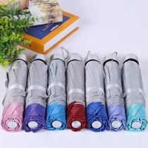 wholesale tri-fold collapsable pole silver plastic umbrella creative sunny rain sunshade umbrella sun umbrella can be advertising umbrella logo gift umbrella