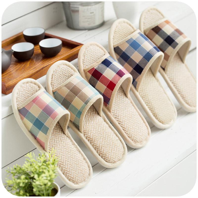 linen slippers for women spring and autumn four seasons indoor home cotton and linen poop feeling home home non-slip summer male couple wholesale