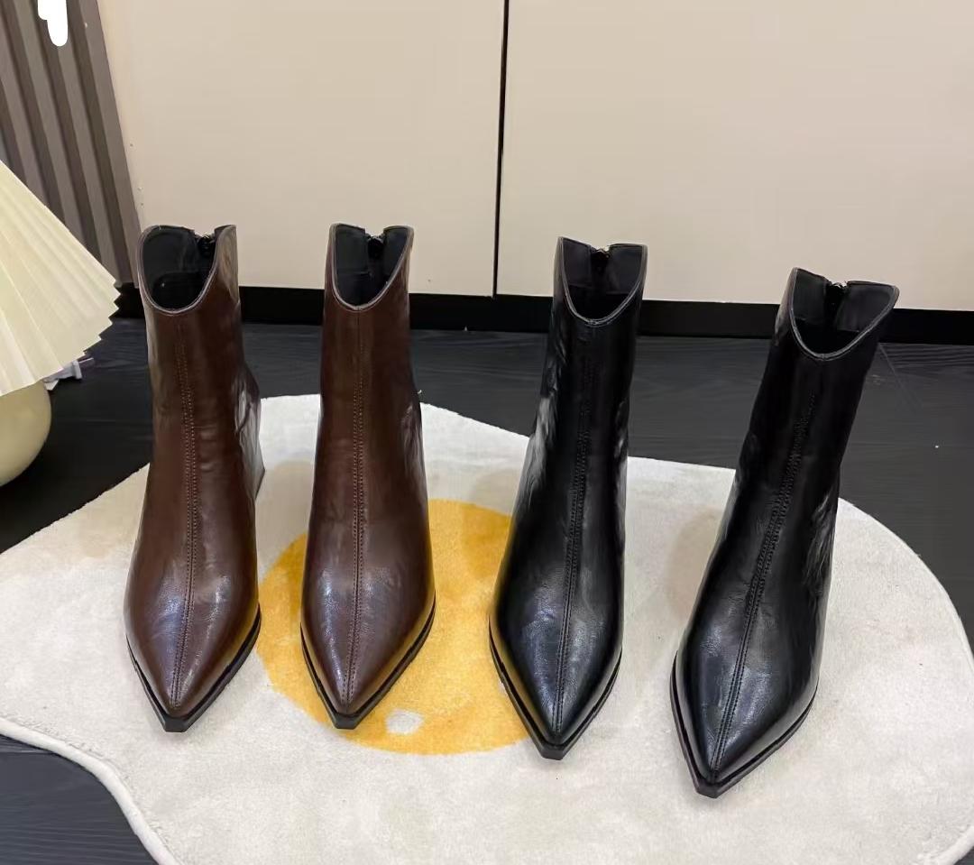 女式真皮马丁靴 韩版秋冬过膝长靴子 Shoes 女靴鞋真皮长款 时尚保暖女式皮靴新款
