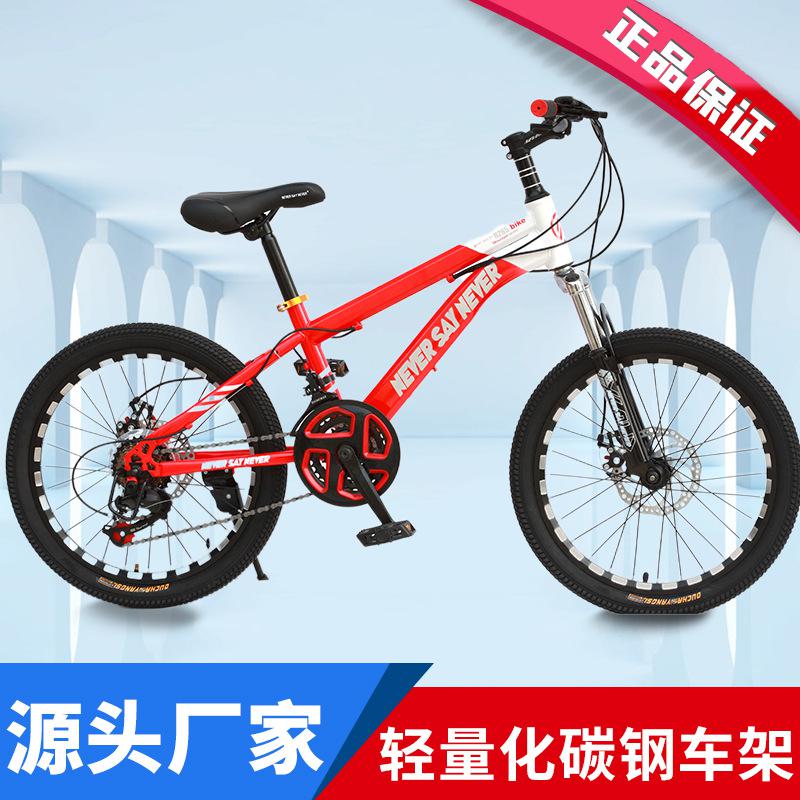Customized Red Variable Speed Ordinary Pedals Wind Double Disc Brake Hard Frame Bicycle Children's Mountain Bike