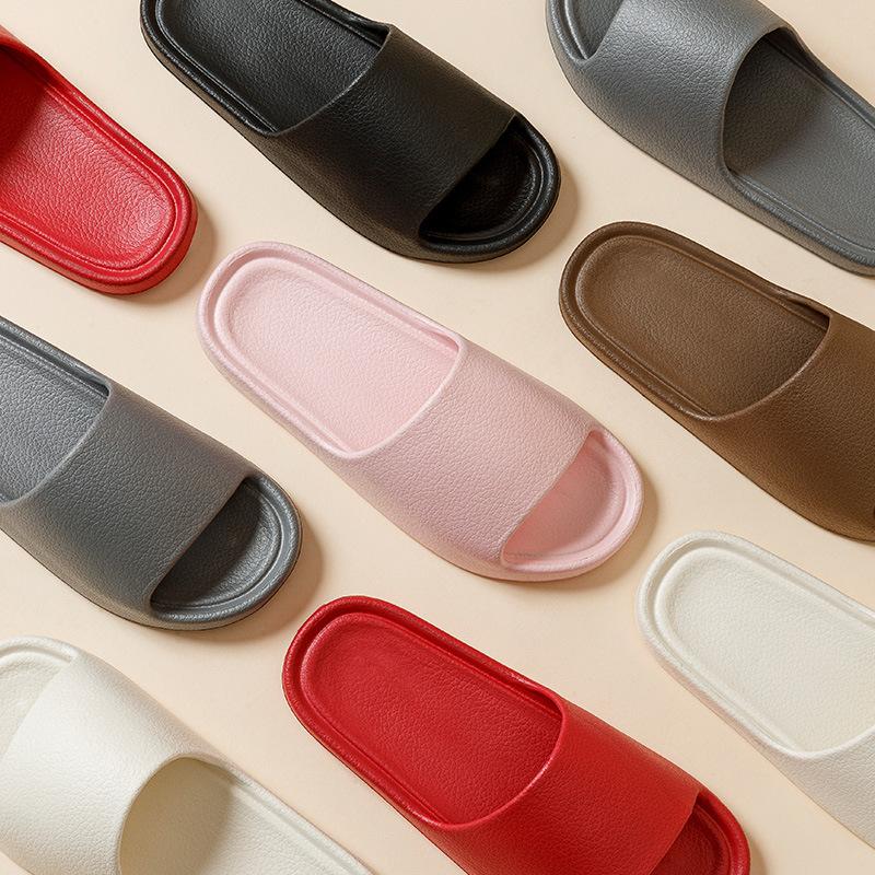 2024 new retro eva leather slippers for women summer home indoor bathroom bath non-slip slippers for men