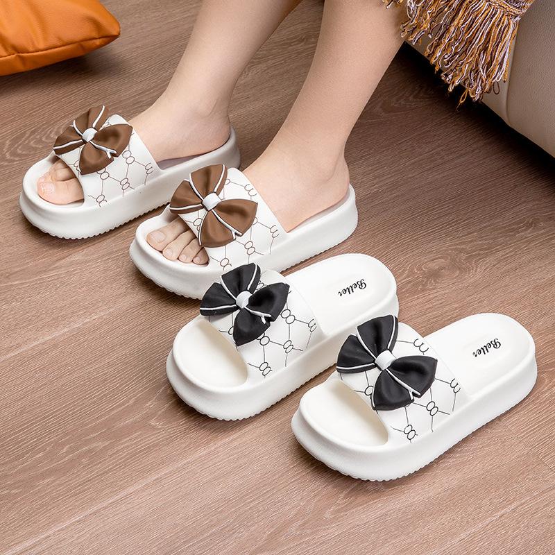 platform slippers women's summer indoor home cute cartoon teenage girl heart eva bathroom slippers summer sweet outerwear