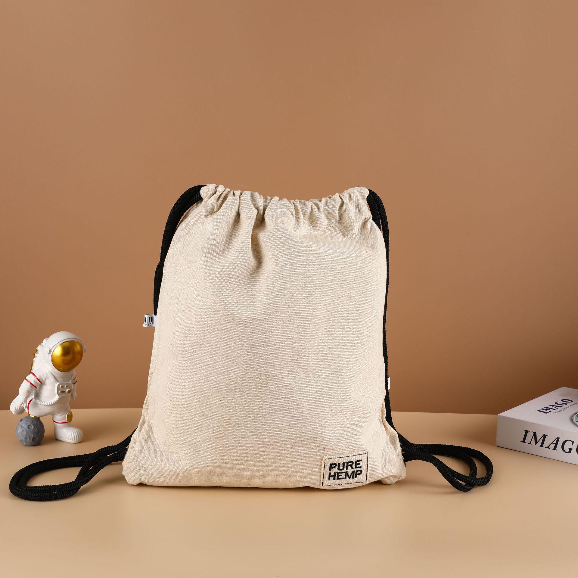 Beam Storage Bag DIY Drawstring Bag Home Storage Dustproof Drawstring Pouch Wholesale Solid Color Canvas Bag Printable Logo