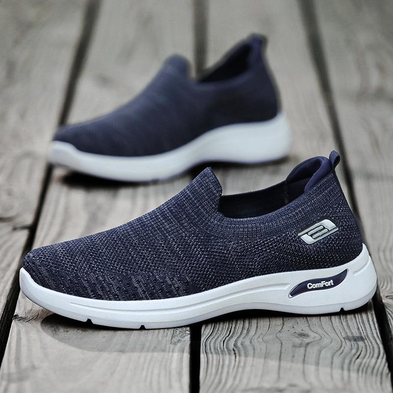 shoes men 2024 new cloth shoes foreign trade men's shoes shoes slip-on men flying woven shoes soft bottom casual shoes men