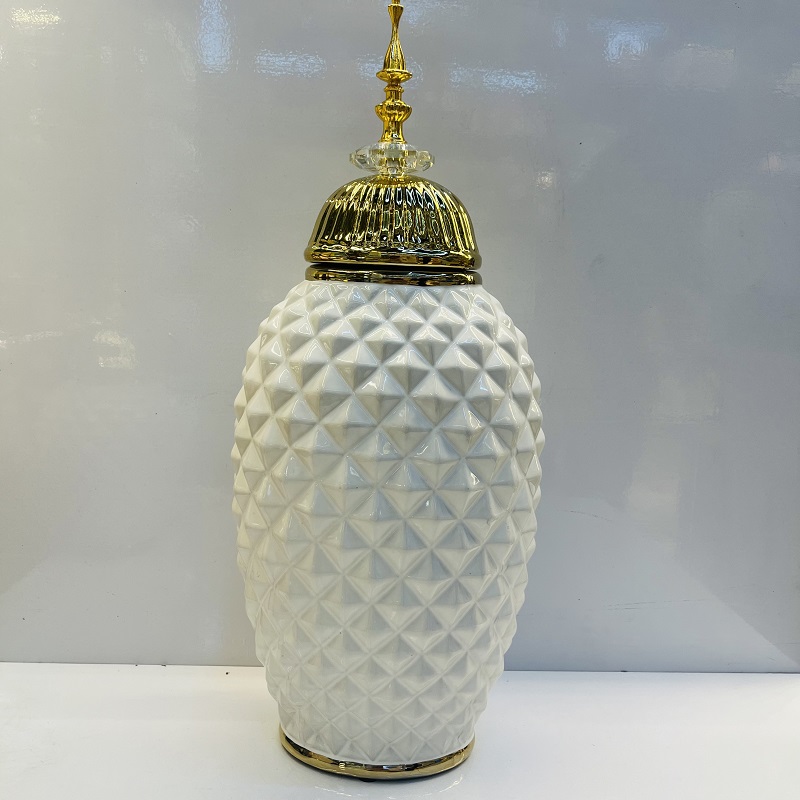 Convex rhombus-shaped ceramic vases, Nordic modern American style living room decorative items, flower arrangements, flower vases, home decorative items, vase ornaments, ceramic vases, soft decorative items, vase ornaments, wholesale of vases, traditional cultural ceramic products pic 3