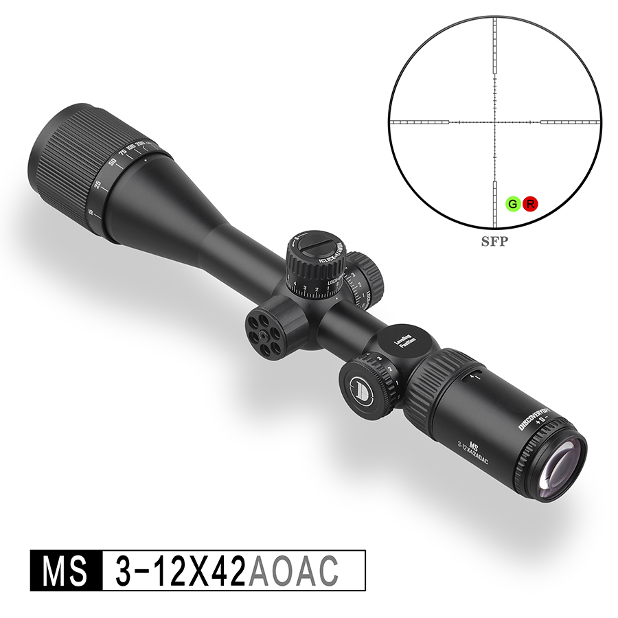 The new Discovery MS 3-12X42AOE classic model features a front focusing lens with a light bar lock and a cross-shaped telescope bird-finding mirror pic 2