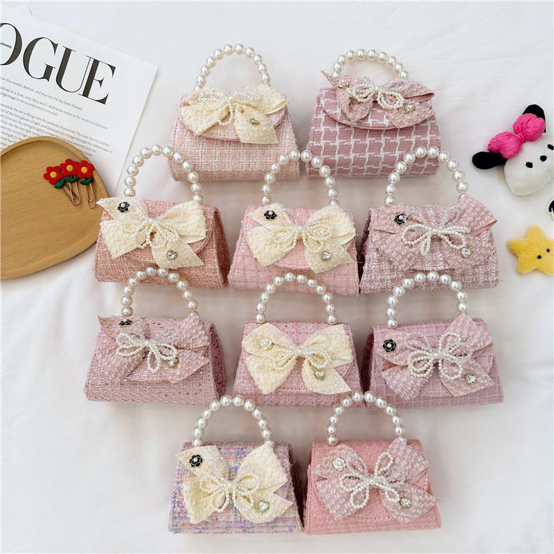 Children's Bag Girl's Sweet Messenger Bag Little Girl's New 2024 Handbag Baby Fashionable Princess Bag