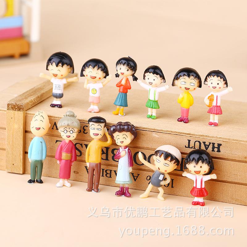 hand-made wholesale cartoon animation cherry balls family combination pvc toy decoration figurine doll
